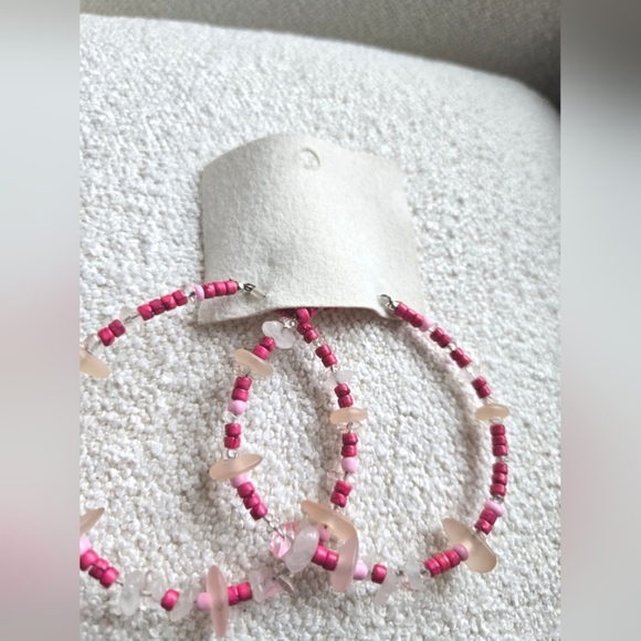 Anthropologie,  Hoop Earrings, Pink - NWOT!!! - Picture 8 of 8